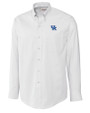 Kentucky Wildcats Cutter & Buck Epic Easy Care Nailshead Mens Big and Tall Long Sleeve Dress Shirt White Mannequin