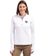 Air Force Falcons Cutter & Buck Traverse Stretch Eco Quarter Zip Womens Pullover White Front
