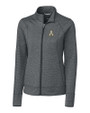 Appalachian State Mountaineers Cutter & Buck Shoreline Heathered Womens Full Zip Jacket Charcoal Heather Mannequin