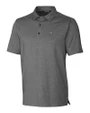 Wake Forest Demon Deacons Cutter & Buck Forge Heathered Stretch Mens Polo Charcoal Heather Mannequin