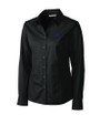 Air Force Falcons Cutter & Buck Epic Easy Care Fine Twill Womens Long Sleeve Dress Shirt Black Mannequin