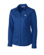 Air Force Falcons Cutter & Buck Epic Easy Care Fine Twill Womens Long Sleeve Dress Shirt French Blue Mannequin