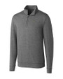 Wake Forest Demon Deacons Cutter & Buck Shoreline Heathered Quarter Zip Mens Pullover Charcoal Heather Mannequin
