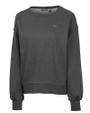 Wake Forest Demon Deacons Cutter & Buck Saturday Cotton Blend Womens Crew Neck Sweatshirt Charcoal Heather Mannequin