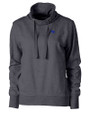 Air Force Falcons Cutter & Buck Saturday Cotton Blend Womens Funnel Neck Sweatshirt Charcoal Heather Mannequin