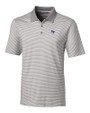 Air Force Falcons Cutter & Buck Forge Tonal Stripe Stretch Mens Big and Tall Polo Polished Medium Gray Mannequin
