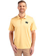 Wake Forest Demon Deacons Cutter & Buck Prospect Eco Textured Stretch Recycled Mens Short Sleeve Polo Desert Front