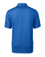 Creighton Bluejays Cutter & Buck Pike Mini Pennant Print Stretch Mens Big and Tall Polo Chelan Blue Mannequin Back
