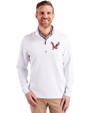 Eastern Washington Eagles Cutter & Buck Traverse Stretch Eco Quarter Zip Mens Pullover White Front