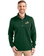 Florida Gulf Coast Eagles Cutter & Buck Traverse Stretch Eco Quarter Zip Mens Pullover Hunter Green Front