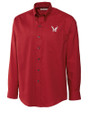 Eastern Washington Eagles Cutter & Buck Epic Easy Care Nailshead Mens Big and Tall Long Sleeve Dress Shirt Cardinal Red Mannequin