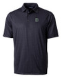Dartmouth Big Green Cutter & Buck Pike Double Dot Print Stretch Mens Polo Black Mannequin
