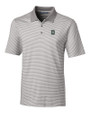 Dartmouth Big Green Cutter & Buck Forge Tonal Stripe Stretch Mens Big and Tall Polo Polished Medium Gray Mannequin