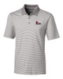 Central Missouri Mules Cutter & Buck Forge Tonal Stripe Stretch Mens Big and Tall Polo Polished Medium Gray Mannequin