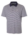 Utah State Aggies Cutter & Buck Forge Tonal Stripe Stretch Mens Big and Tall Polo Liberty Navy Mannequin