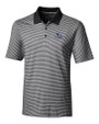 Creighton Bluejays Cutter & Buck Forge Tonal Stripe Stretch Mens Big and Tall Polo Black Mannequin