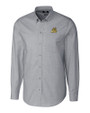 Bryant University Bulldogs Cutter & Buck Stretch Oxford Mens Long Sleeve Dress Shirt Charcoal Mannequin