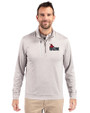 Central Missouri Mules Cutter & Buck Stealth Heathered Quarter Zip Mens Pullover Polished Medium Gray Front