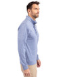Florida Gulf Coast Eagles Cutter & Buck Stealth Heathered Quarter Zip Mens Pullover Tour Blue Side