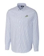 Florida Gulf Coast Eagles Cutter & Buck Stretch Oxford Stripe Mens Big and Tall Long Sleeve Dress Shirt French Blue Mannequin