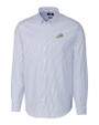 Florida Gulf Coast Eagles Cutter & Buck Stretch Oxford Stripe Mens Big and Tall Long Sleeve Dress Shirt French Blue Mannequin