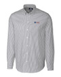 Fairleigh Dickinson Knights Cutter & Buck Stretch Oxford Stripe Mens Big and Tall Long Sleeve Dress Shirt Charcoal Mannequin