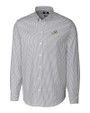 Florida Gulf Coast Eagles Cutter & Buck Stretch Oxford Stripe Mens Long Sleeve Dress Shirt Charcoal Mannequin