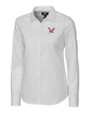 Eastern Washington Eagles Cutter & Buck Stretch Oxford Womens Long Sleeve Dress Shirt White Mannequin