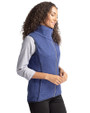Creighton Bluejays Cutter & Buck Mainsail Sweater Knit Womens Asymmetrical Vest Tour Blue Heather Side