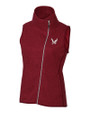 Eastern Washington Eagles Cutter & Buck Mainsail Sweater Knit Womens Asymmetrical Vest CRH_MANN_HG 