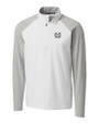 Utah State Aggies Cutter & Buck Response Lightweight Hybrid Quarter Zip Mens Pullover Windbreaker White Mannequin