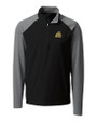 Bryant University Bulldogs Cutter & Buck Response Lightweight Hybrid Quarter Zip Mens Pullover Windbreaker Black Mannequin