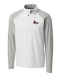 Central Missouri Mules Cutter & Buck Response Lightweight Hybrid Quarter Zip Mens Pullover Windbreaker White Mannequin