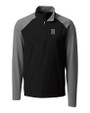 Dartmouth Big Green Cutter & Buck Response Lightweight Hybrid Quarter Zip Mens Pullover Windbreaker Black Mannequin