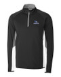 Creighton Bluejays Cutter & Buck Traverse Colorblock Stretch Quarter Zip Mens Pullover Black Mannequin