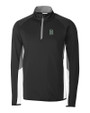 Dartmouth Big Green Cutter & Buck Traverse Colorblock Stretch Quarter Zip Mens Pullover Black Mannequin