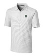 Dartmouth Big Green Cutter & Buck Forge Pencil Stripe Stretch Mens Polo White Mannequin