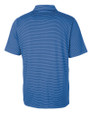 Creighton Bluejays Cutter & Buck Forge Pencil Stripe Stretch Mens Polo Chelan Blue Mannequin Back