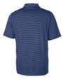 Creighton Bluejays Cutter & Buck Forge Pencil Stripe Stretch Mens Polo Tour Blue Mannequin Back