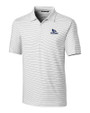 Creighton Bluejays Cutter & Buck Forge Pencil Stripe Stretch Mens Polo White Mannequin