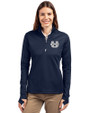 Utah State Aggies Cutter & Buck Traverse Stretch Eco Quarter Zip Womens Pullover Liberty Navy Front