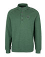 Dartmouth Big Green Cutter & Buck Saturday Cotton Blend Mens Mock Pullover Sweatshirt Hunter Heather Mannequin