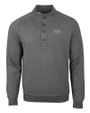 Utah State Aggies Cutter & Buck Saturday Cotton Blend Mens Mock Pullover Sweatshirt Charcoal Heather Mannequin