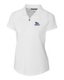 Creighton Bluejays Cutter & Buck Forge Stretch Womens Short Sleeve Polo White Mannequin