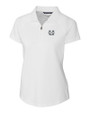 Utah State Aggies Cutter & Buck Forge Stretch Womens Short Sleeve Polo White Mannequin