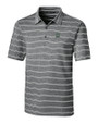 Dartmouth Big Green Cutter & Buck Forge Epic Confidence Recycled Heathered Stripe Stretch Mens Polo Black Mannequin
