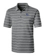Creighton Bluejays Cutter & Buck Forge Epic Confidence Recycled Heathered Stripe Stretch Mens Polo Black Mannequin