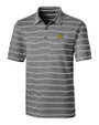 Bryant University Bulldogs Cutter & Buck Forge Epic Confidence Recycled Heathered Stripe Stretch Mens Polo Black Mannequin