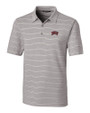 UNLV Rebels Cutter & Buck Forge Epic Confidence Recycled Heathered Stripe Stretch Mens Polo Polished Medium Gray Mannequin