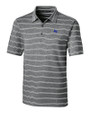 Air Force Falcons Cutter & Buck Forge Epic Confidence Recycled Heathered Stripe Stretch Mens Polo Black Mannequin